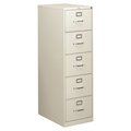 Hon 18-1/4" W 5 Drawer File Cabinet, Light Gray, Legal H315C.P.Q